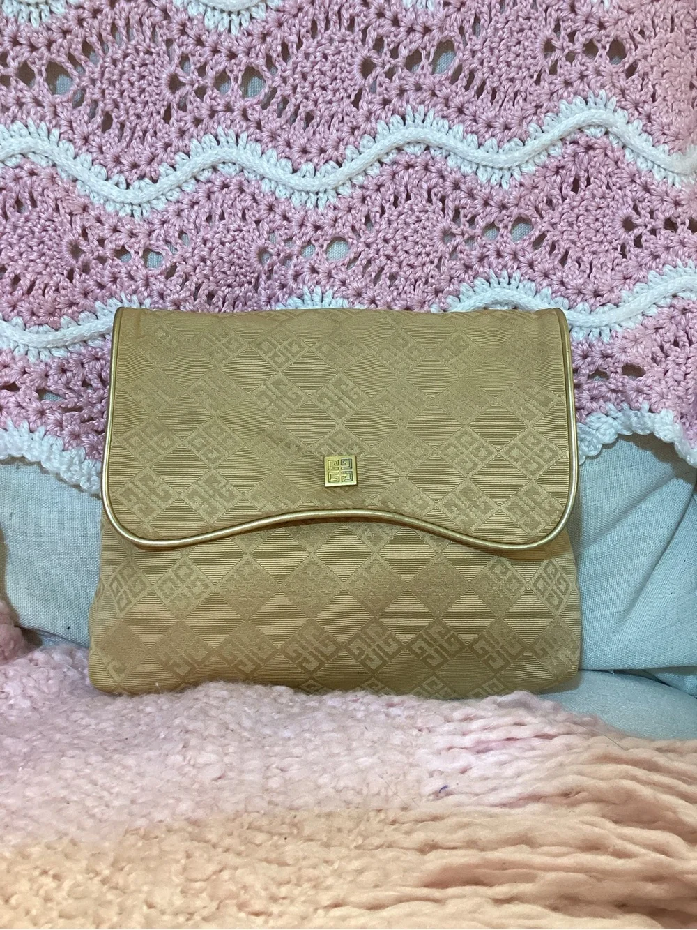 Vintage Givenchy Women’s Gold Cosmetic Bag